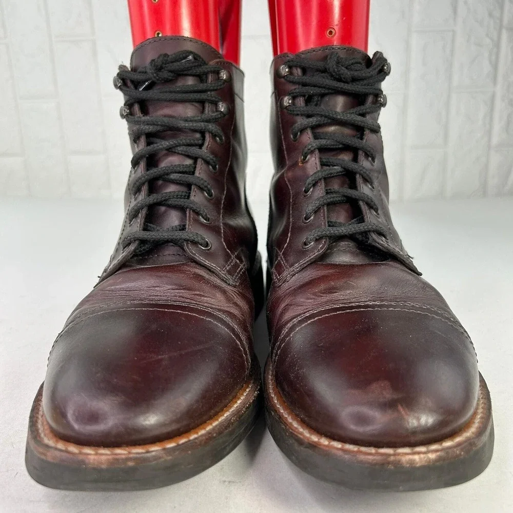 Thursday Boot Company Men's Dark Brown Leather Lace-Up Boots